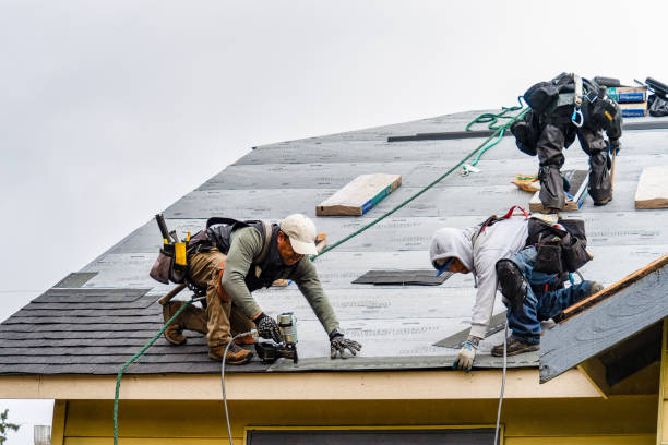 Professional Gutter Installation technician working in Kingwood, TX